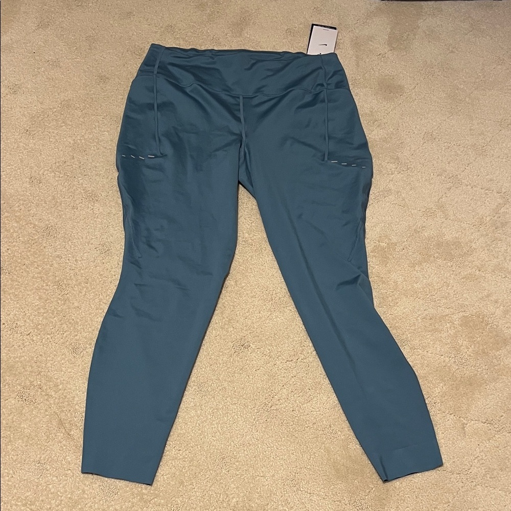 Nike Swift Blue High-Waisted Leggings 7/8 Length NWT Women’s XL Smokey Blue